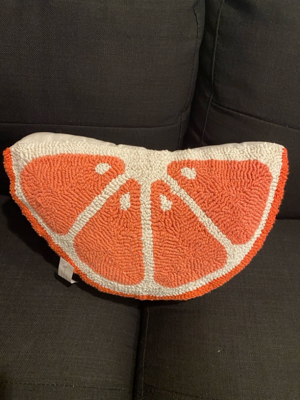 Half-Moon Grapefruit Slice Throw Pillow - Coral - Picture 2 of 3